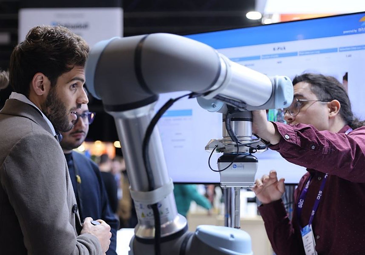 Exhibición durante la feria de 'startups' 4YFN de Barcelona