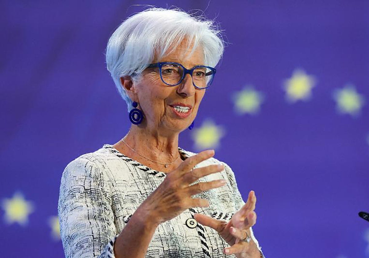 Christine Lagarde, durante una comparecencia