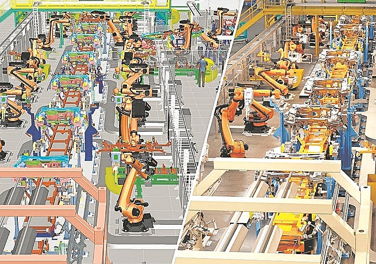 Una imagen del proyecto de metaversos industriales que ha unido a Nvidia y Siemens