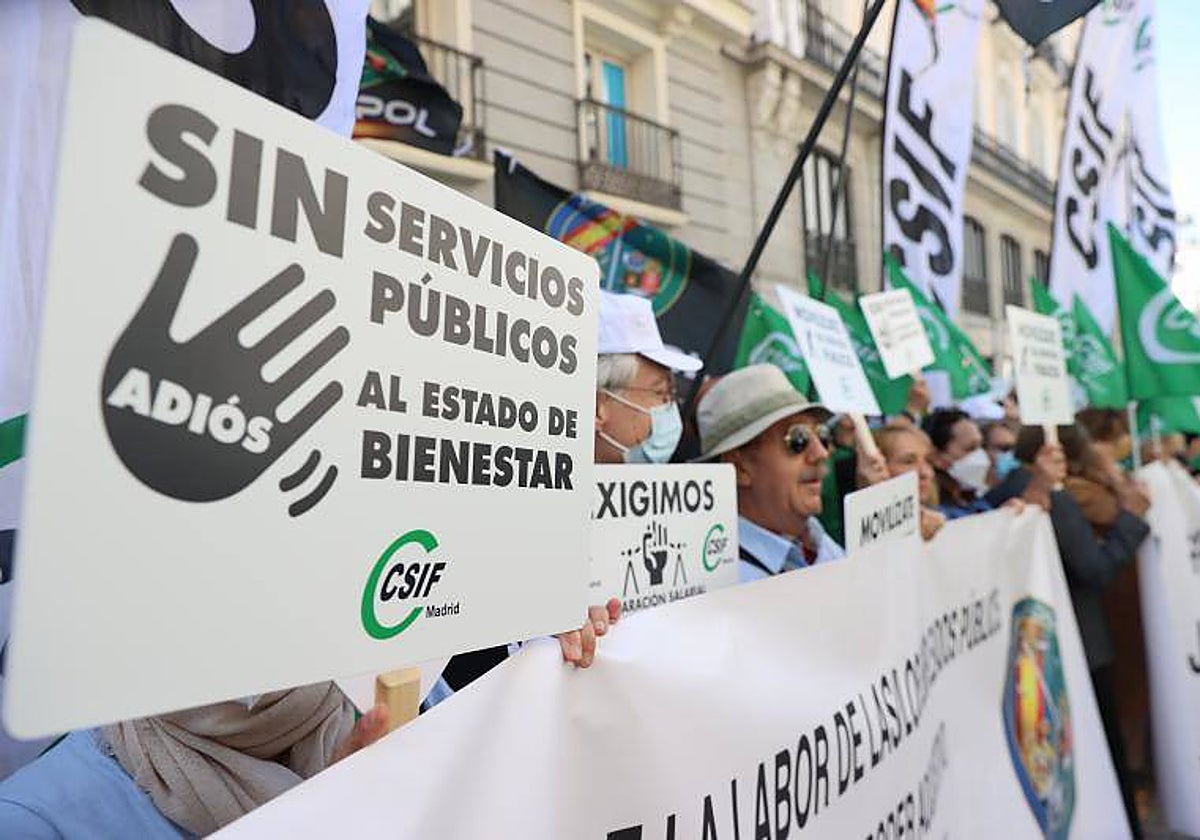 Protestas de los empleados públicos