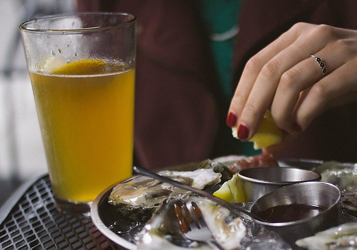 Fotografía de archivo de una cerveza