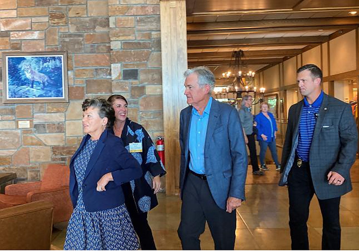 Powell, a su llegada a Jackson Hole