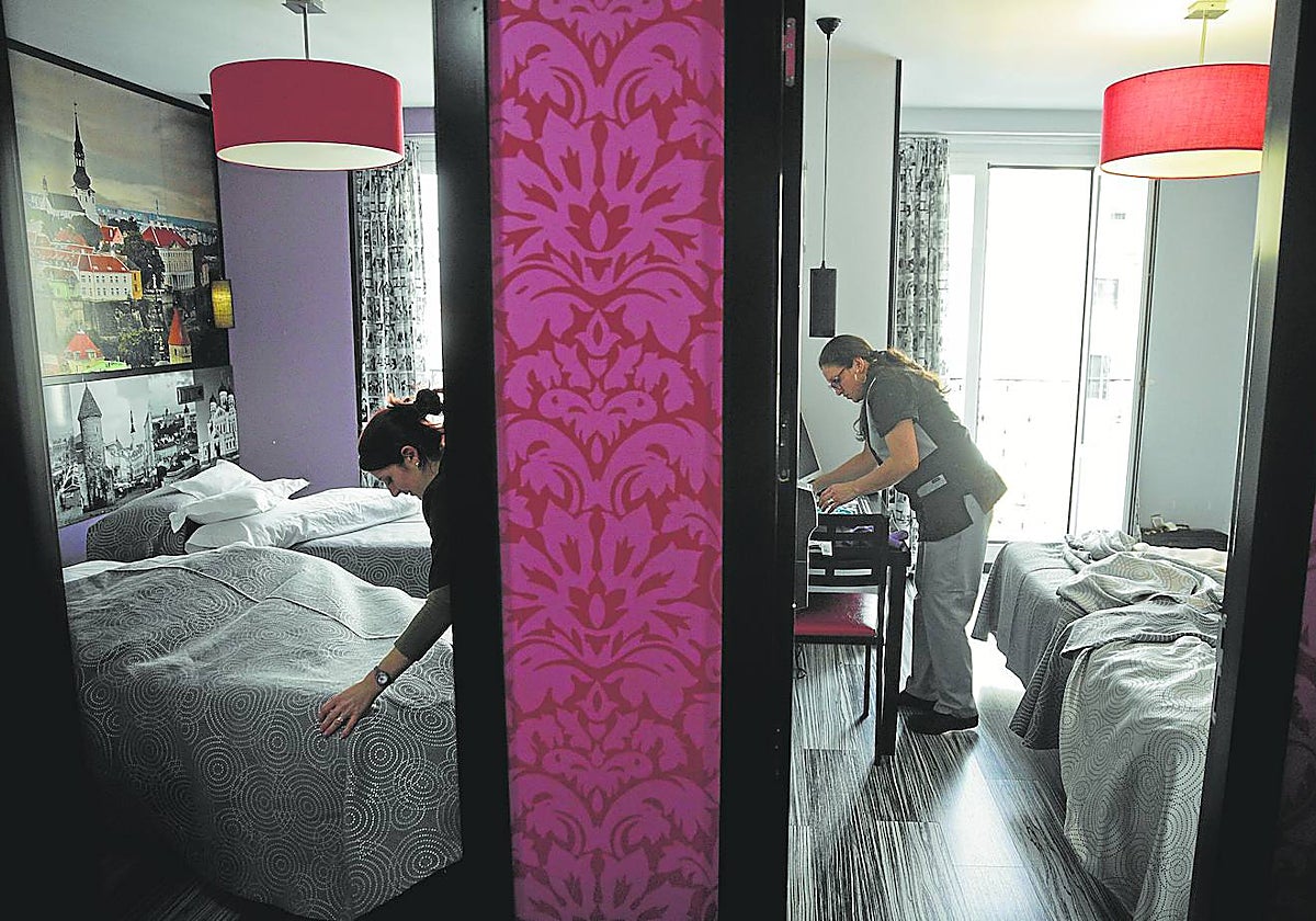 Camareras de hotel, en un establecimiento de Madrid