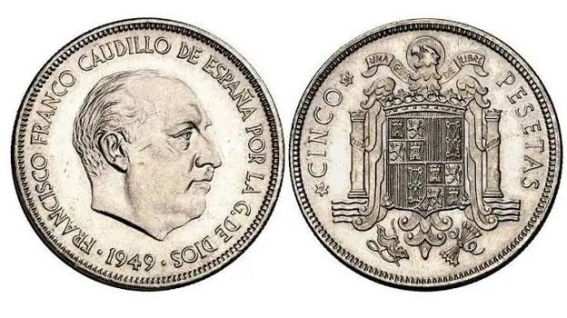 5 pesetas de 1949