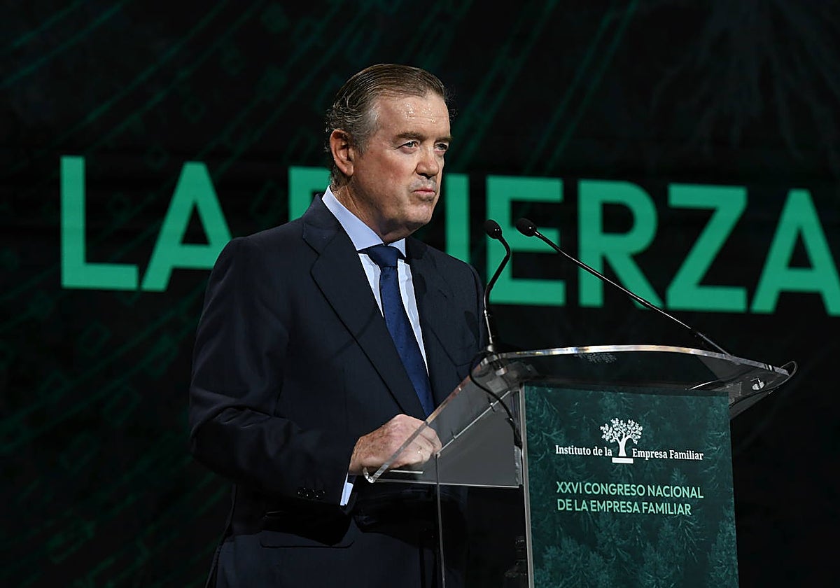 El presidente del Instituto de la Empresa Familiar, Andrés Sendagorta, en su discurso inaugural