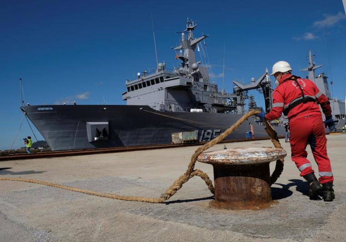 Trabajador en el astillero de Ferrol