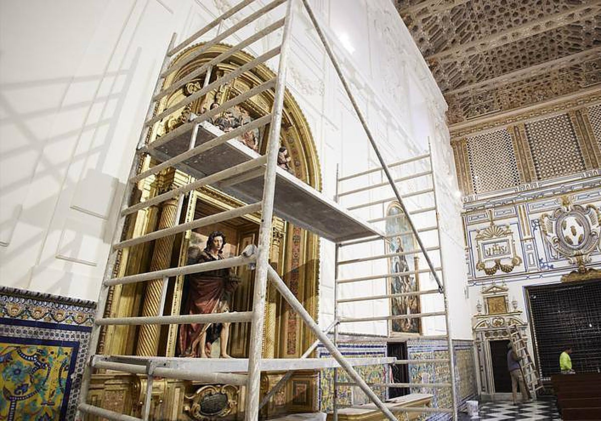 Obras en una iglesia