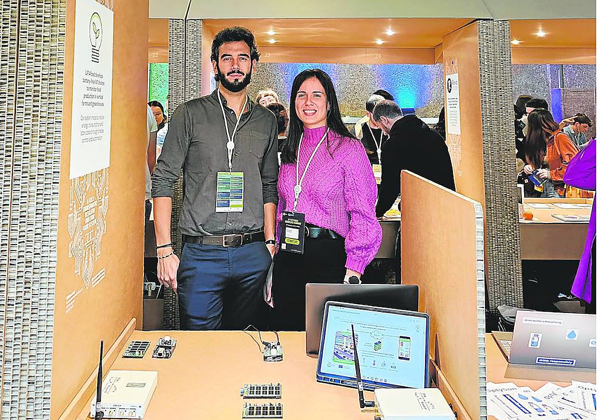 Javier Talavante y Dayrene Frómeta, durante los eventos EIT Seedbed y Venture Summit 2023 celebrados en Lisboa