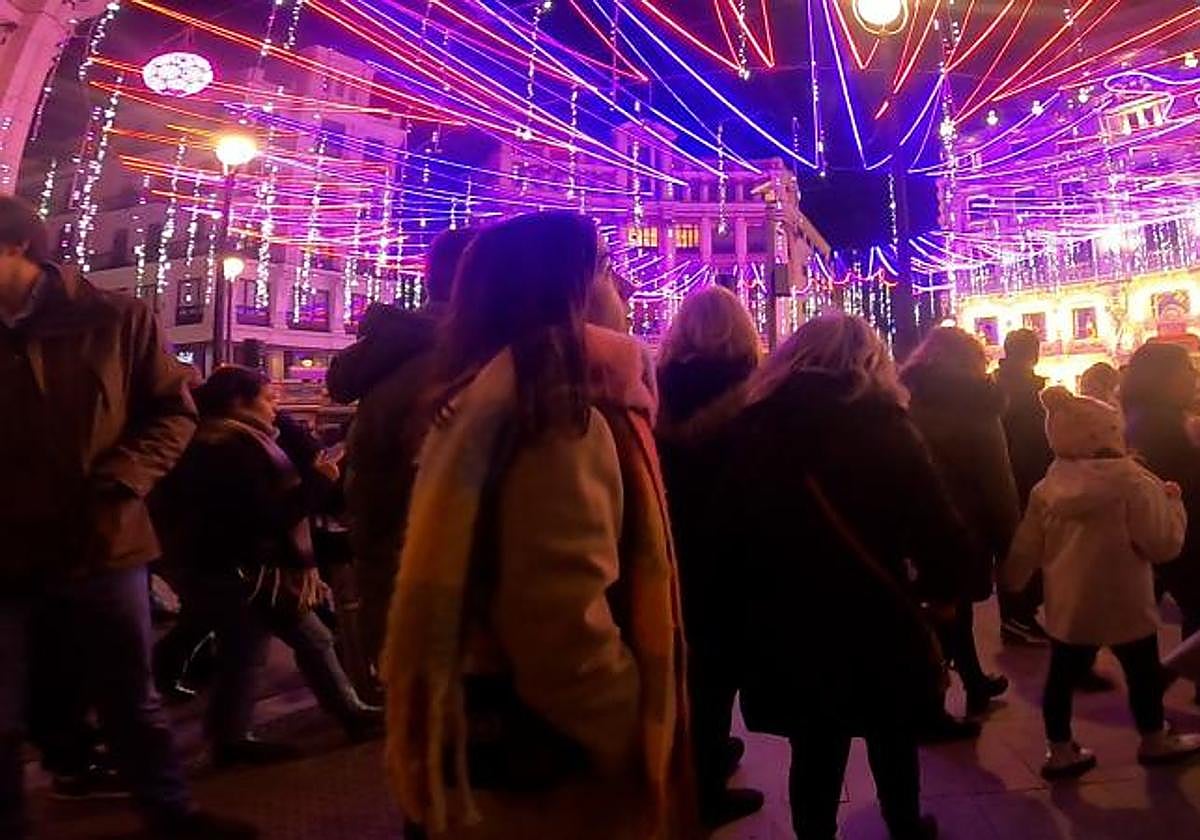 Decoración navideña en Canalejas (Madrid)