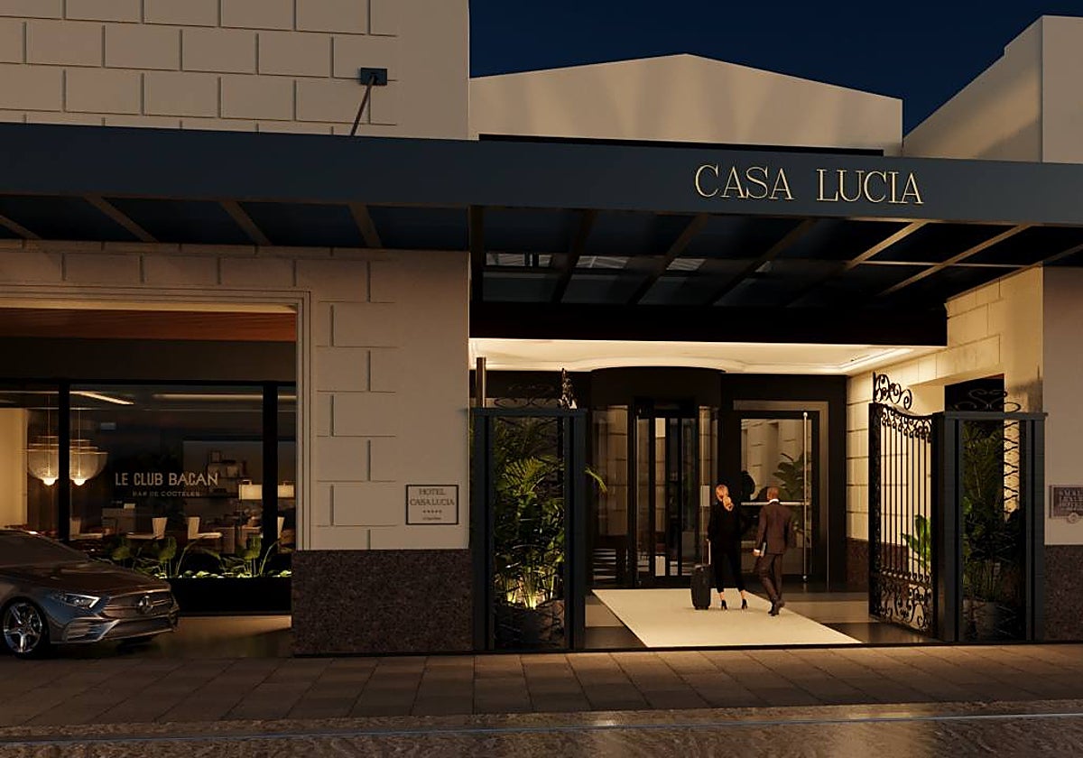 El exterior del hotel Casa Lucia