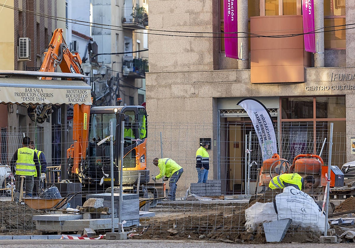 Trabajadores de la construcción en Mérida