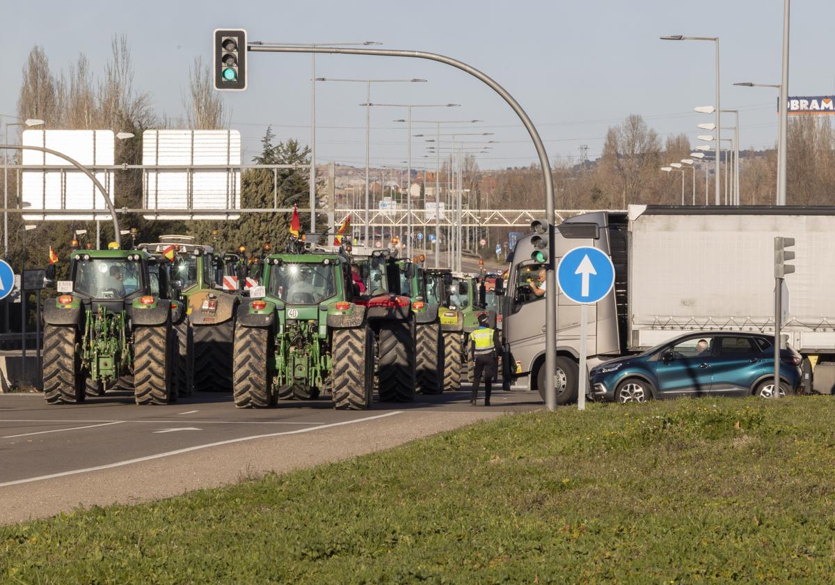 Protestas de agricultores en Valladolid