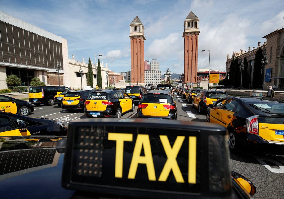 Taxistas en Barcelona