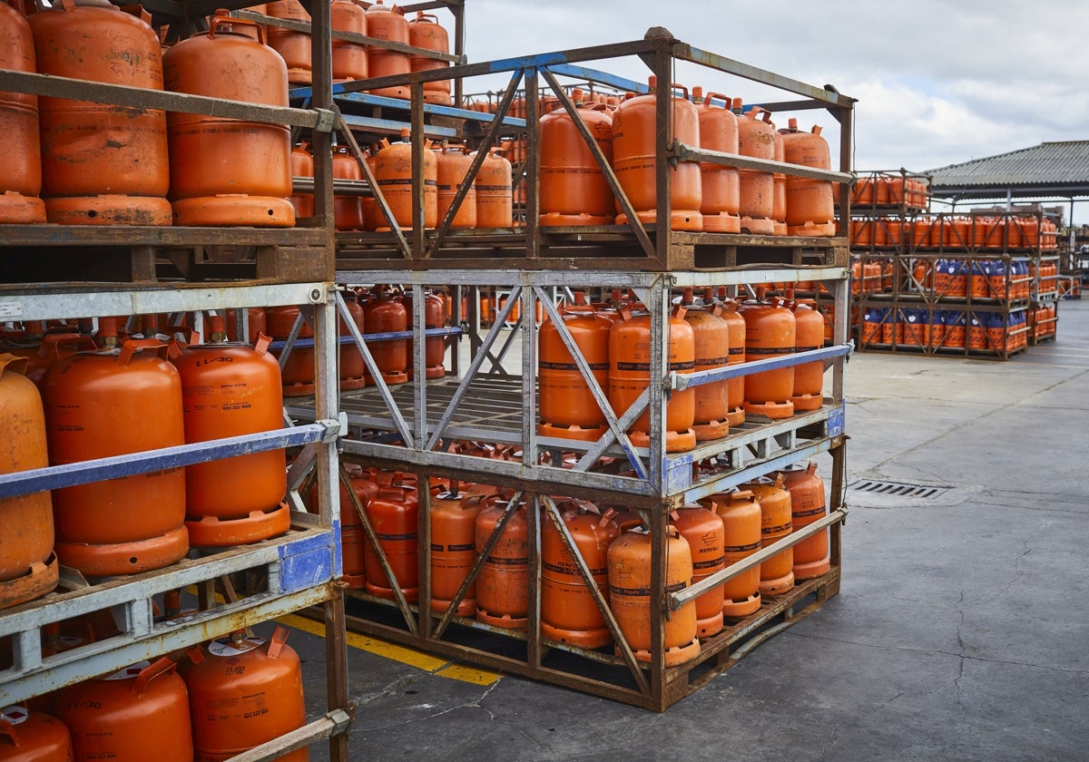 Almacén de bombonas de butano y propano