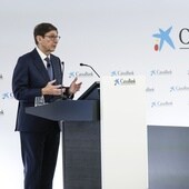 José Ignacio Goirigolzarri, presidente de Caixabank, y el consejero delegado, Gonzalo Gortázar
