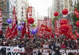 La manifestación del Día del Trabajador de Madrid, en imágenes