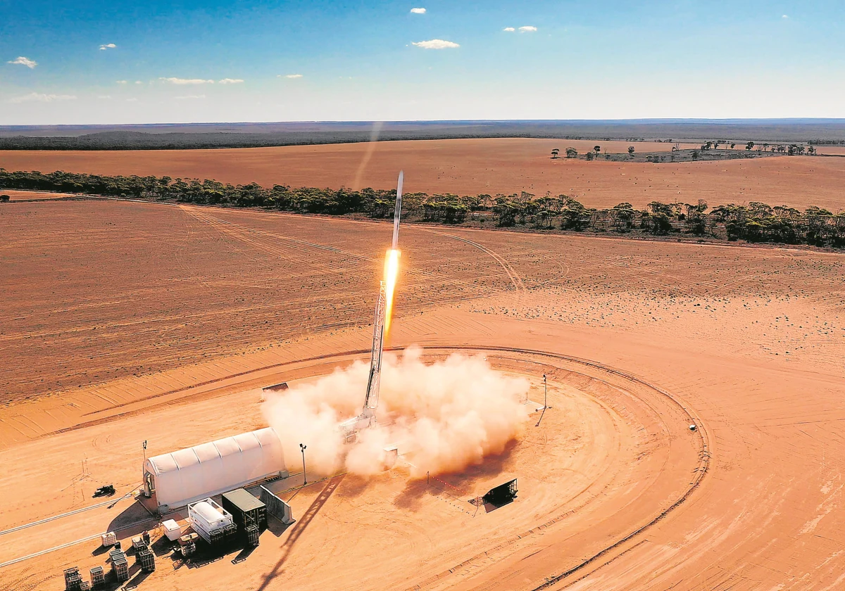 Imagen del lanzamiento de este pionero vehículo, la tarde del pasado viernes en Australia