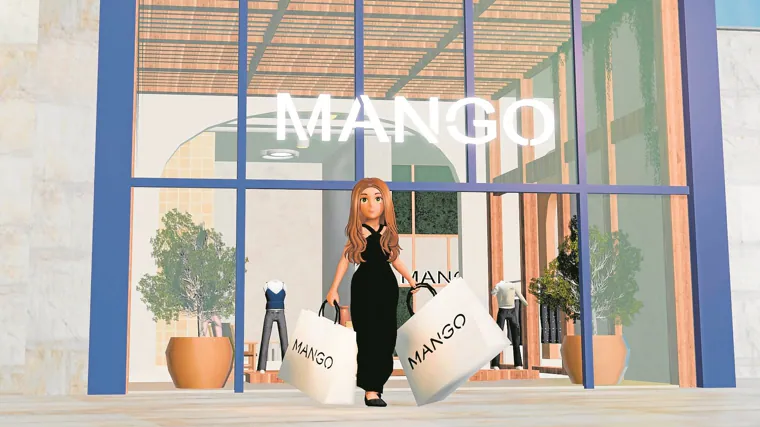 Mango inauguró a comienzos de año su primera tienda en Roblox. Allí los usuarios pueden comprar prendas y productos digitales de Mango Teen para sus avatares