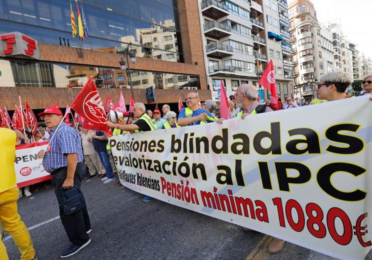 Protestas de  jubilados de UGT y CC.OO.
