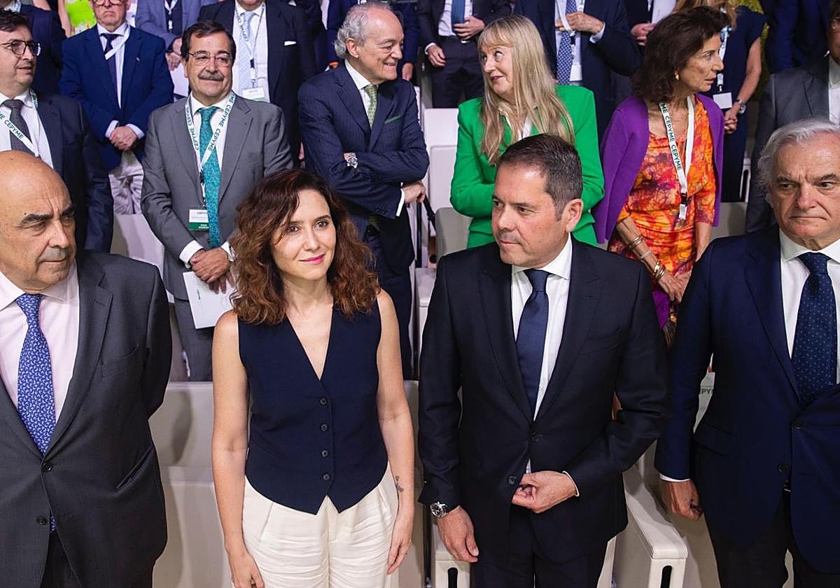 Isabel Díaz Ayuso, junto a Gerardo Cuerva, presidente de Cepyme