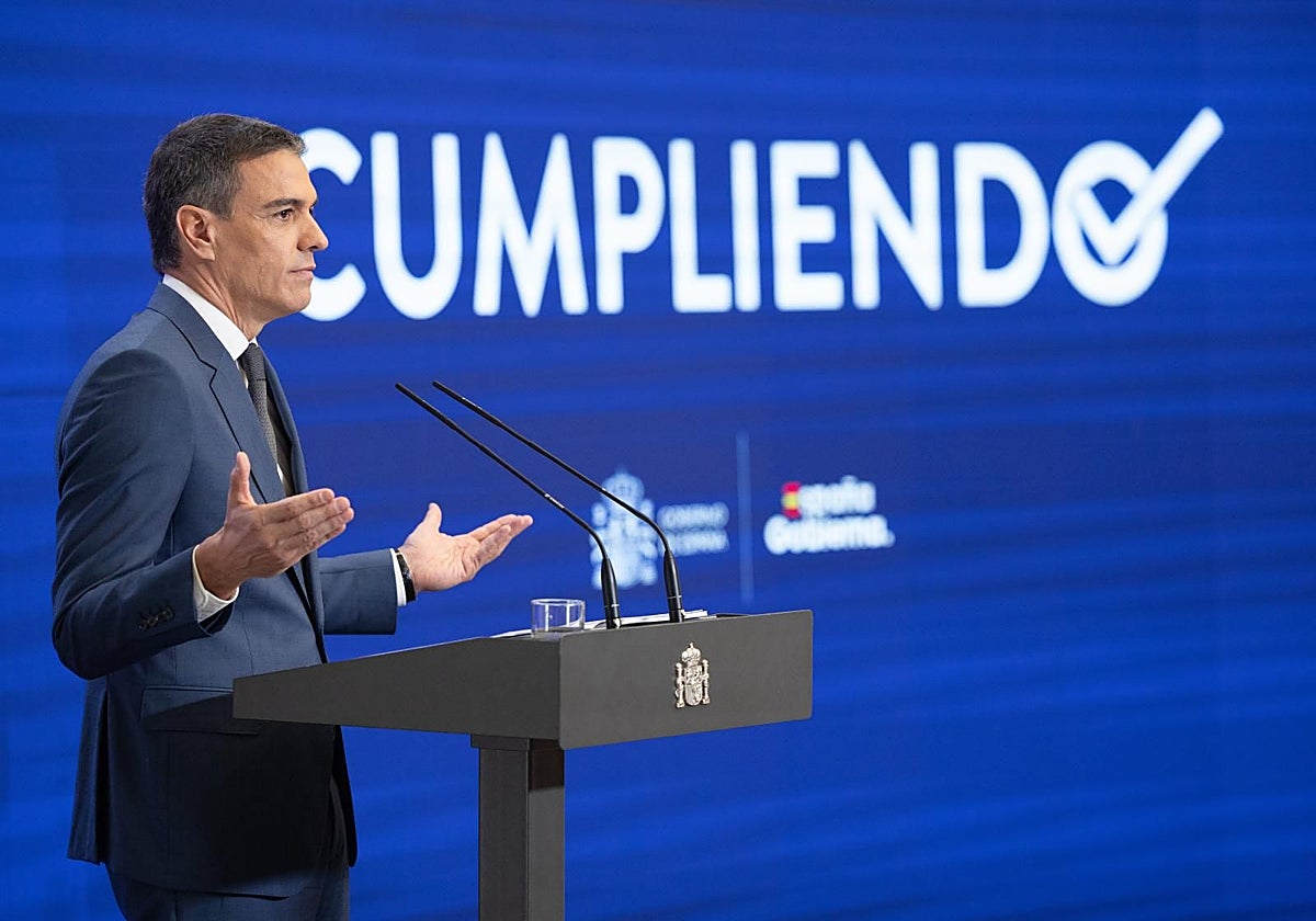 El presidente del Gobierno, Pedro Sánchez