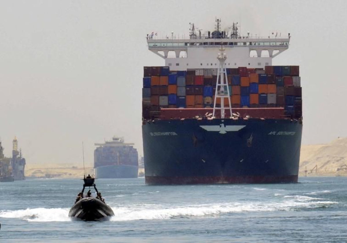 En condiciones normales, por el canal de Suez pasan el 60% de las exportaciones chinas a Europa