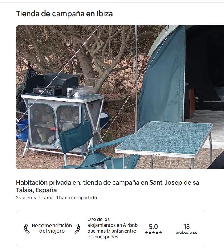 Anuncio publicado en una página de alquileres.