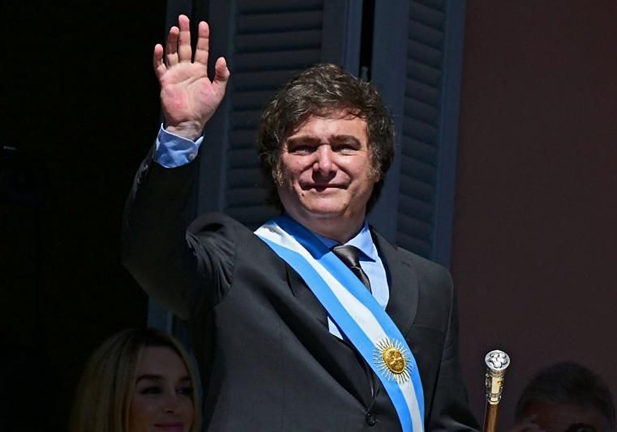 Javier Milei, presidente de Argentina, el día de su inauguración