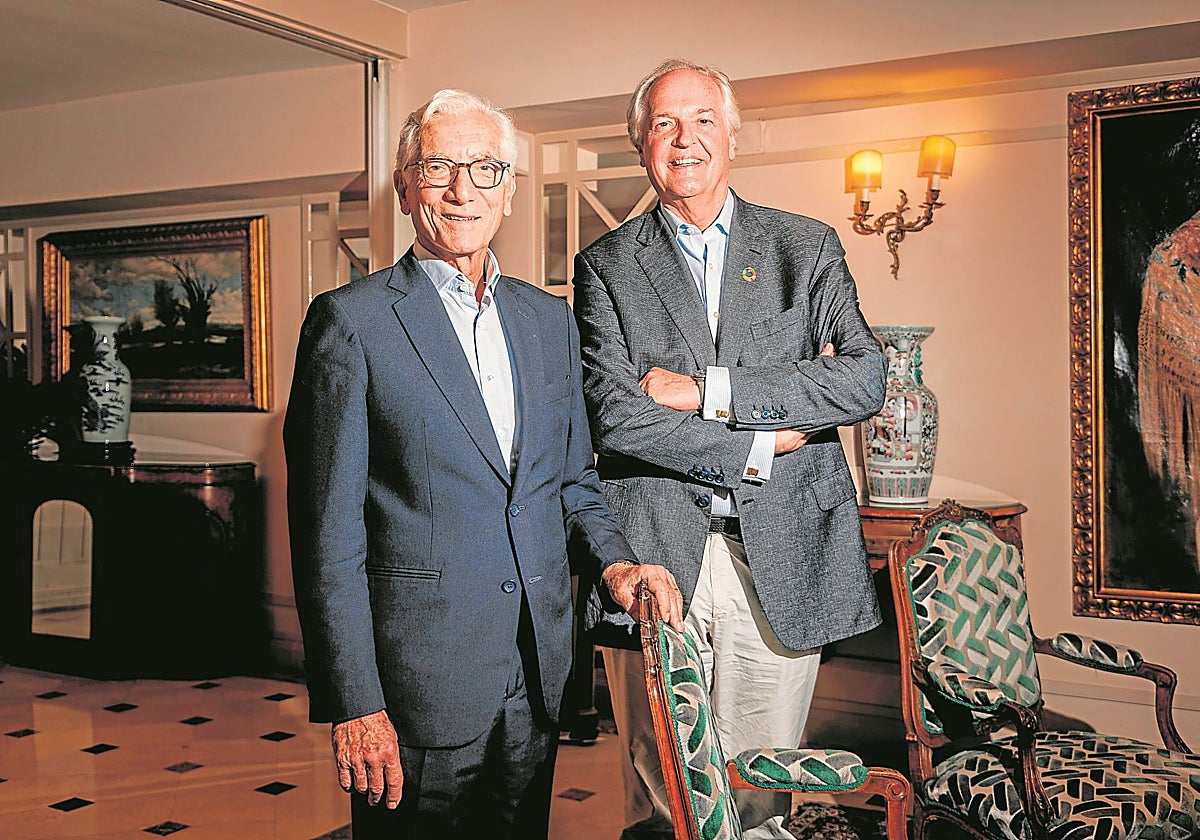 Sir Ronald Cohen y Paul Polman, en un momento de la entrevista
