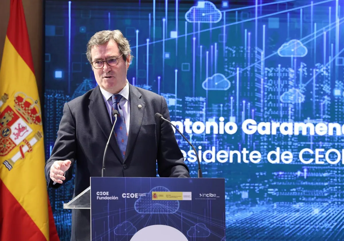 El presidente de la CEOE, Antonio Garamendi