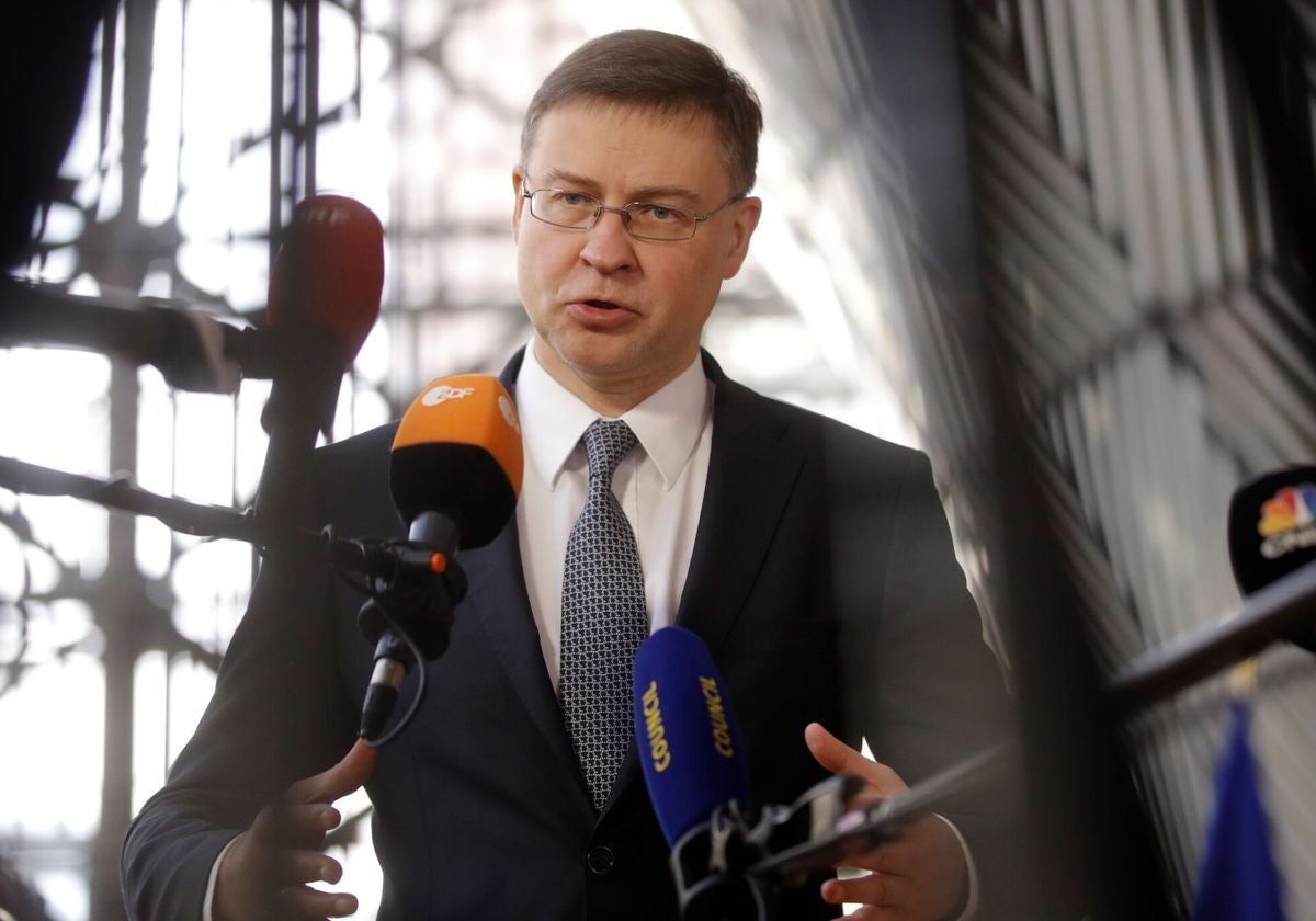 El vicepresidente de la Comisión Europea, Valdis Dombrovskis
