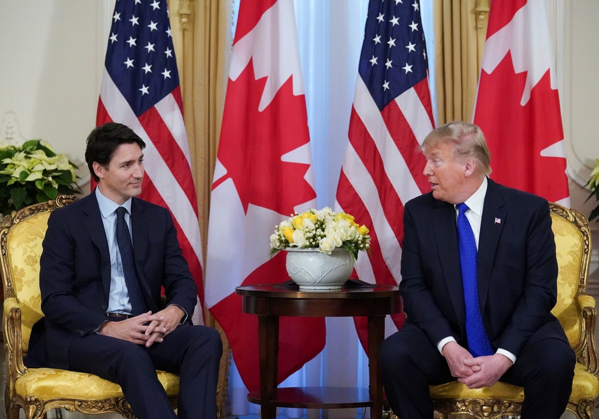 Justin Trudeau y Donald Trump, durante una cumbre de mandatarios