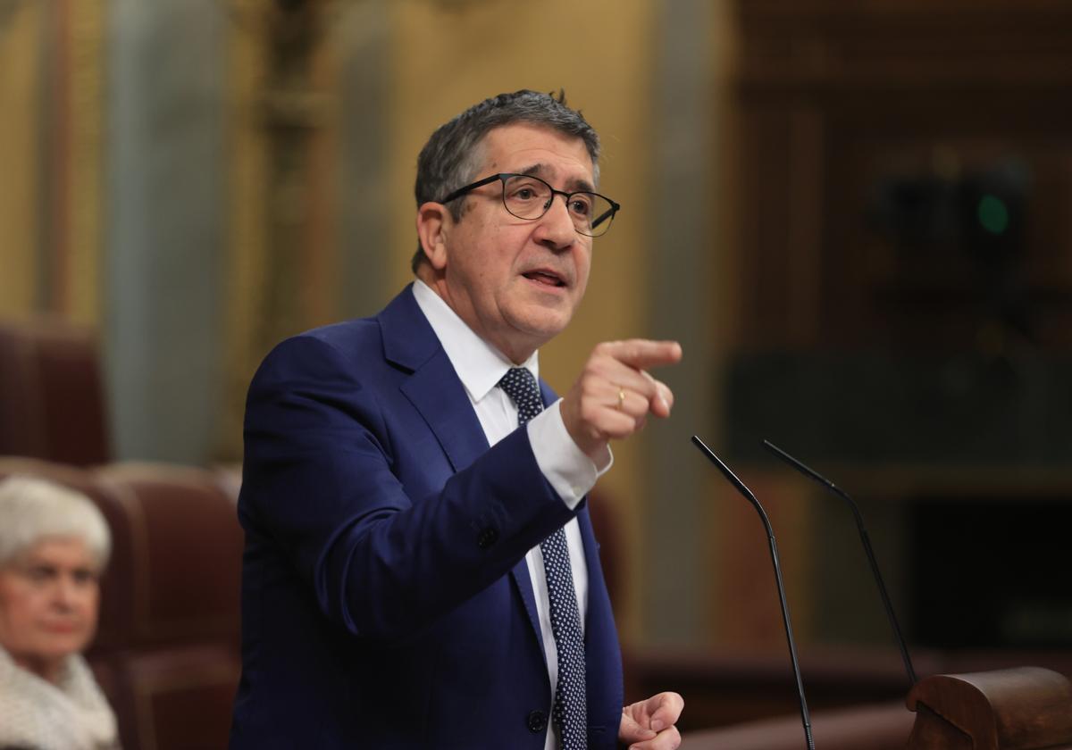 Patxi López, en el Pleno del Congreso