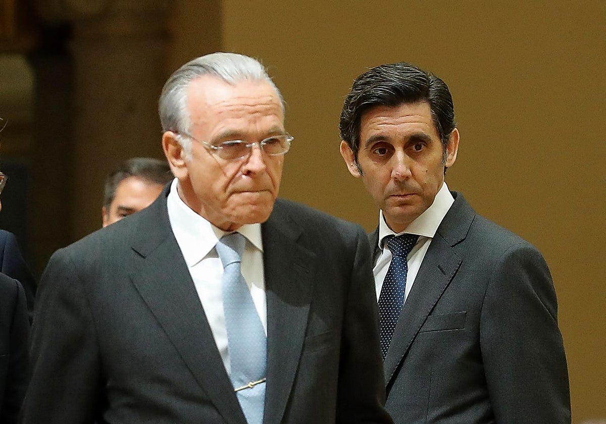 Isidro Fainé (izq.), presidente de Criteria Caixa, y José María Álvarez-Pallete, presidente de Telefónica