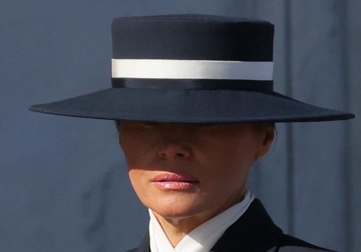 Melania Trump este lunes durante la ceremonia de investidura de Donald Trump.