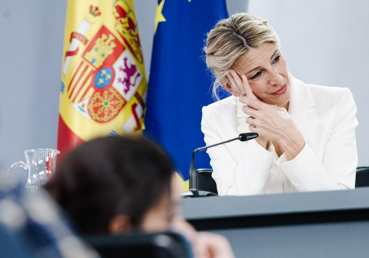 La vicepresidenta segunda, después del Consejo de Ministros.