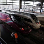 Varios trenes en la estación de Atocha