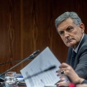 El presidente de Correos, Pedro Saura, en una comparecencia parlamentaria