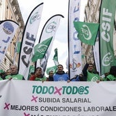 Imagen de la manifestación hoy en Madrid