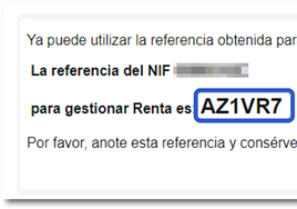 Cómo obtener el número de referencia del cónyuge en la renta 2025