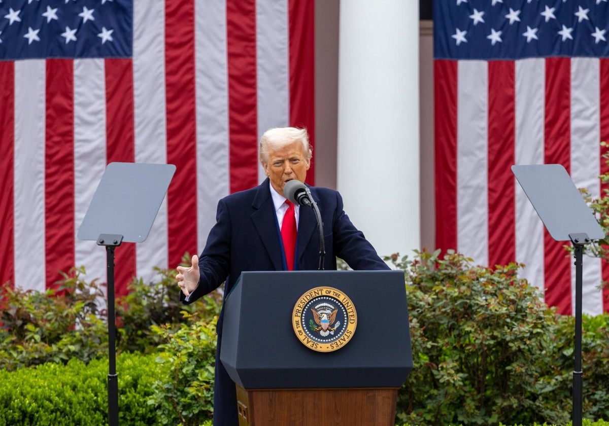 El presidente de EE.UU., Donald Trump, ayer en la Casa Blanca.