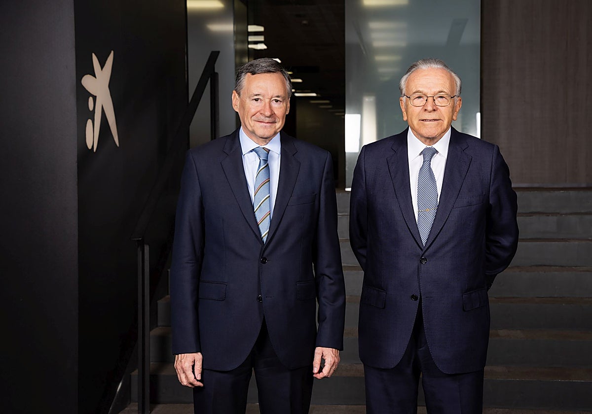 Ángel Simón (izq.), hasta ahora consejero delegado de Criteria, e Isidro Fainé, presidente de Criteria