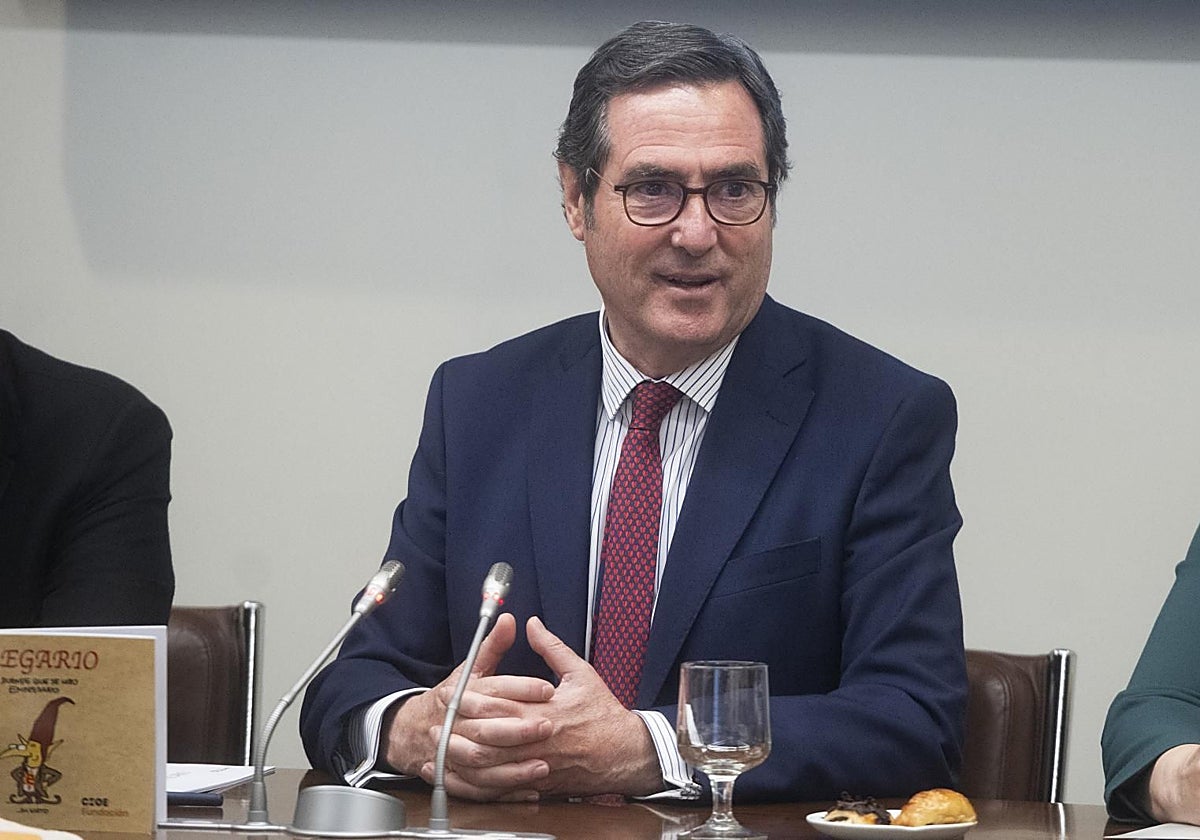El presidente de CEOE, Antonio Garamendi, en una imagen de archivo