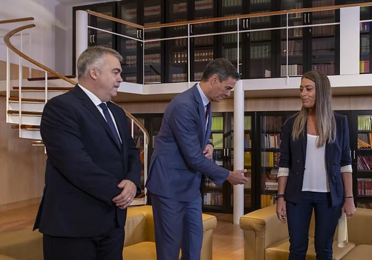 Sánchez, Cerdán y Nogueras, en 2023.