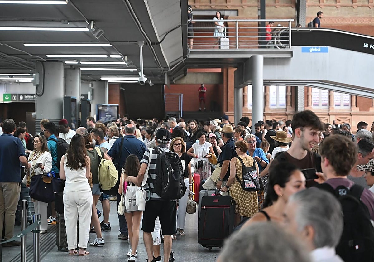 Aglomeraciones en la estación de Atocha