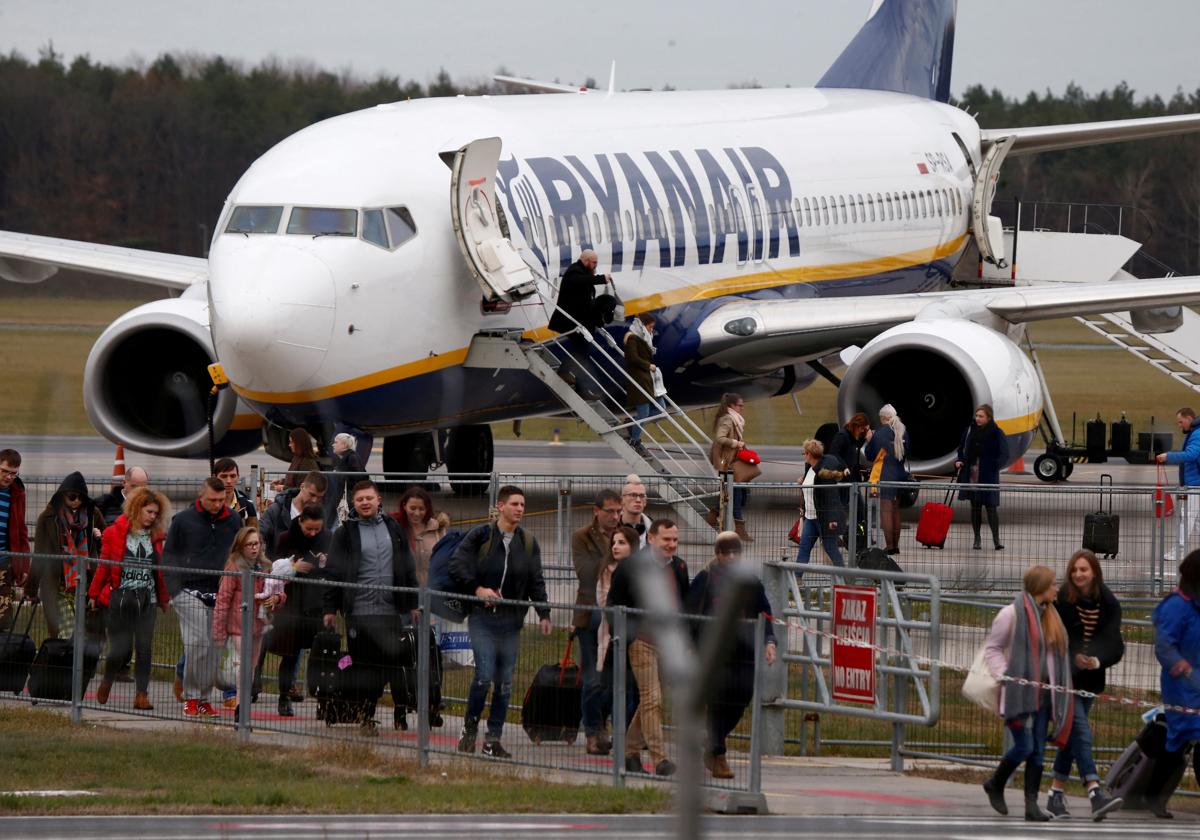 Un avión de Ryanair.