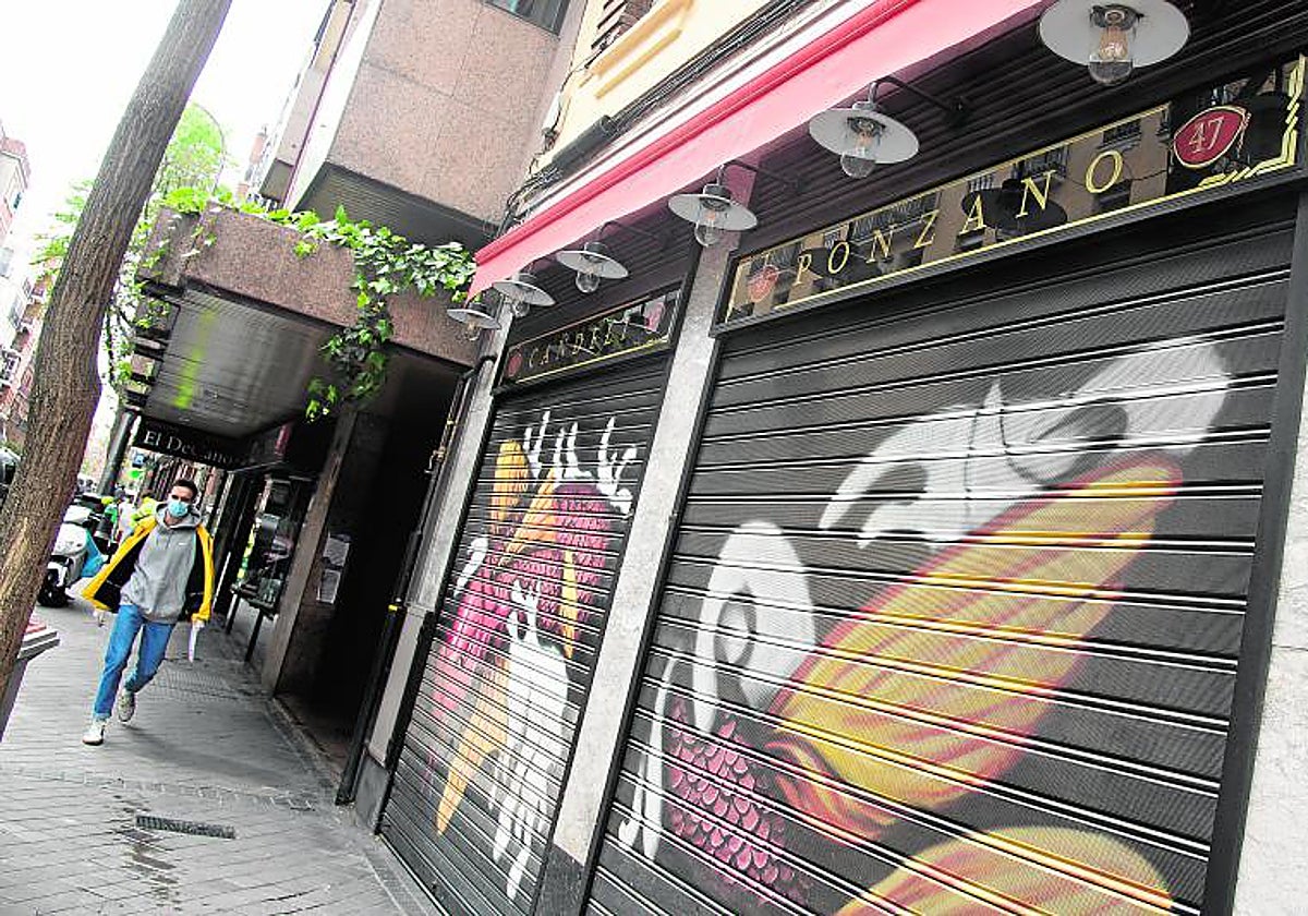Un negocio cerrado en Madrid