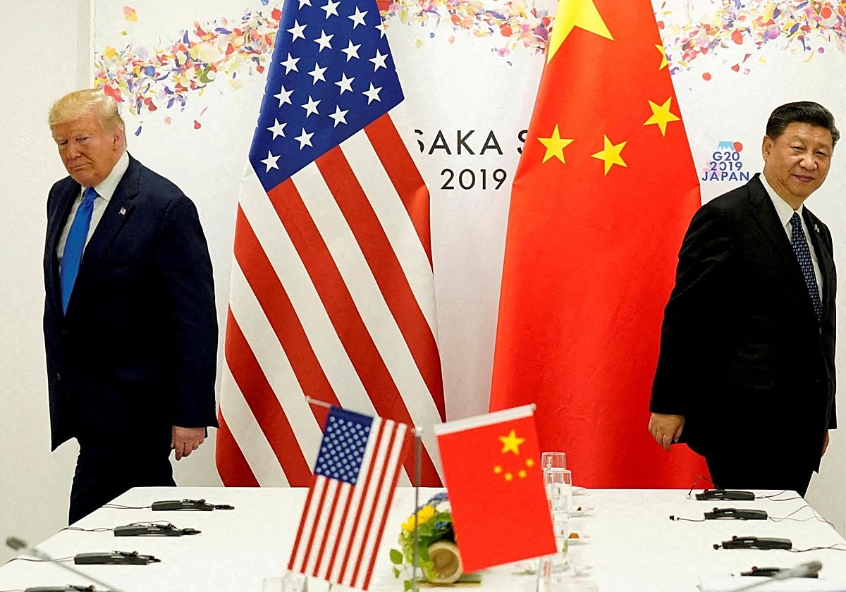 Donald Trump, presidente de EE.UU., y Xi Jinping, su homólogo en China, en la cumbre de líderes del G20 en 2019
