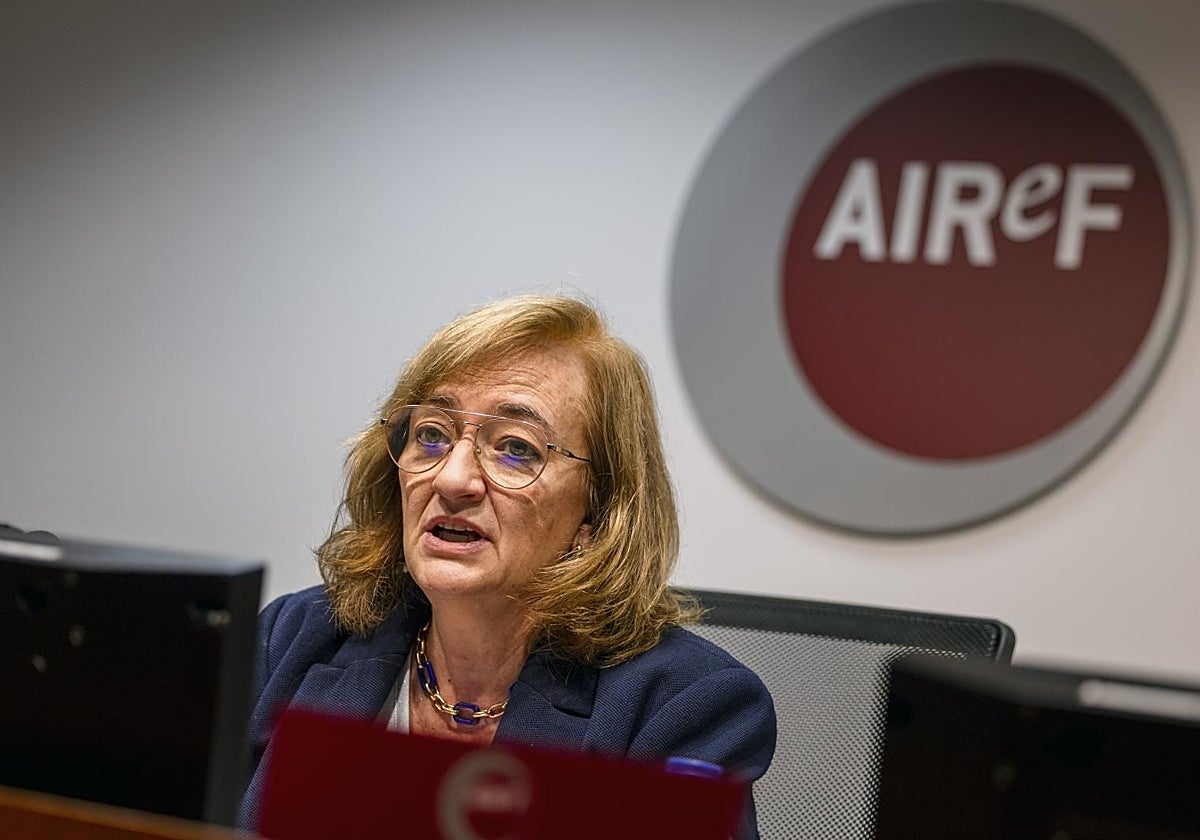 La presidenta de la Autoridad Independiente de Responsabilidad Fiscal (Airef), Cristina Herrero