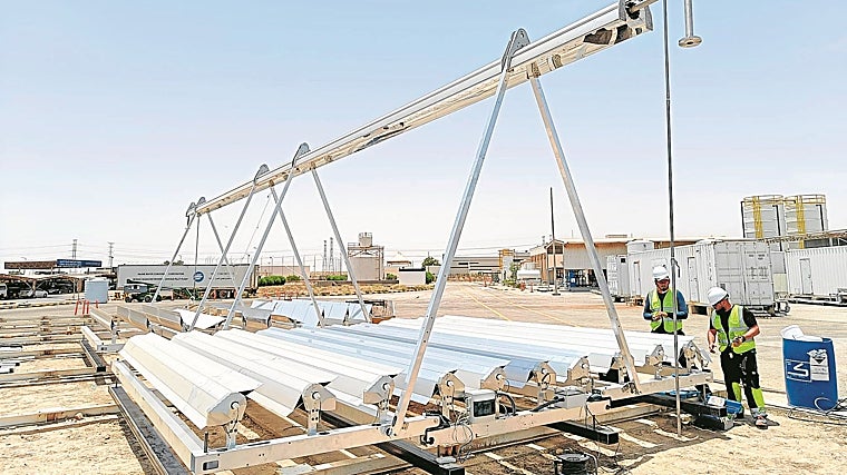 Módulo de las calderas solares de la empresa Solatom